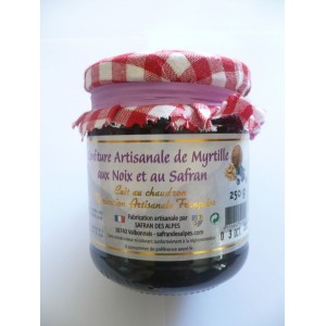 Confiture  de Myrtille safran noix 250gr