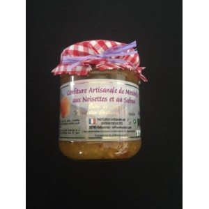 Confiture de mirabelle noisettes safran 250 gr